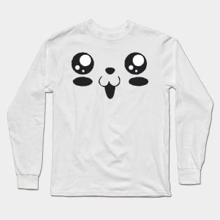 Dog Face Pug Cute Pet Fun Long Sleeve T-Shirt